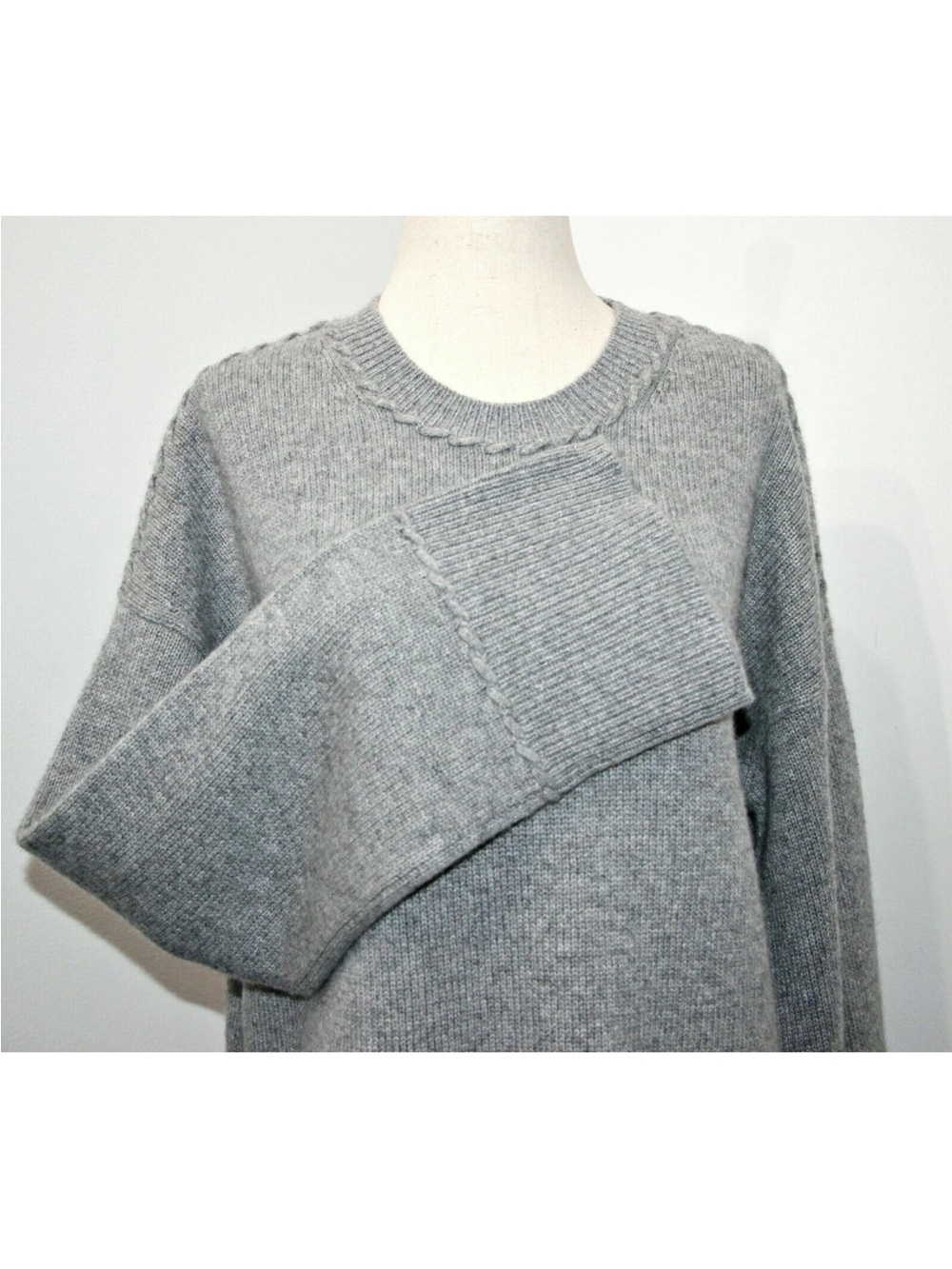Theory Karenia Whipstitche Super Soft Thick 100% Cashmere Sweater Large NWOT - Picture 7 of 11